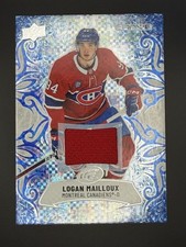 2024-25 UD Ice Hockey- Logan Mailloux Jersey Patch #109 Rookie