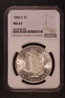 1880 S NGC MS67 MORGAN SILVER DOLLAR | FRESH FROM A BOSTON COLLECTION | S-10