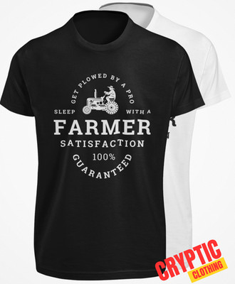 Get Plowed by a Pro Sleep with a Farmer T-SHIRT Funny Tractor Farming Farm Joke