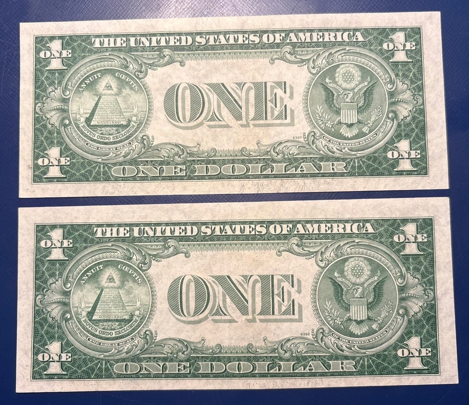 (2) 1935 E Silver Certificates w/ Sequential Serial Numbers $1 *Nice Condition* - Image 2 of 2