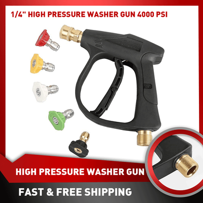 #ad 1 4quot; High Pressure Washer Gun 4000 PSI Car Wash Foam Spray Short Wand w 5 Nozzle $10.99