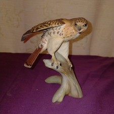 Vintage 1988 Franklin Mint Birds of Prey Series Hawk Ornament Figurine 4.5”