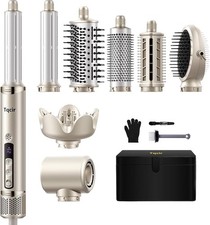 Tqcir 8-in-1 Professional Hot Air Styler Hair Dryer Brush, Powerful Multi-Styler