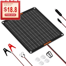 Auto Solar Battery charger 10 Watt 12V Trickle Charger IP67 Waterproof Car Motor