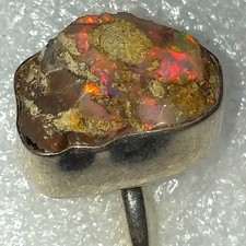 Natur Opal ECHTER Kristallopal Ring Gr17 925 Sterling Silber Rohstein Welo  roh