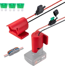 Power Wheel Adapter for Milwaukee M12 12V Battery with Fuse & Wire... 