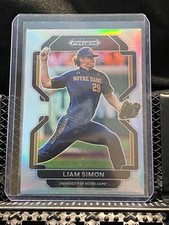 Liam Simon 2022 Prizm Draft Silver Prizm - #166 Notre Dame / Giants