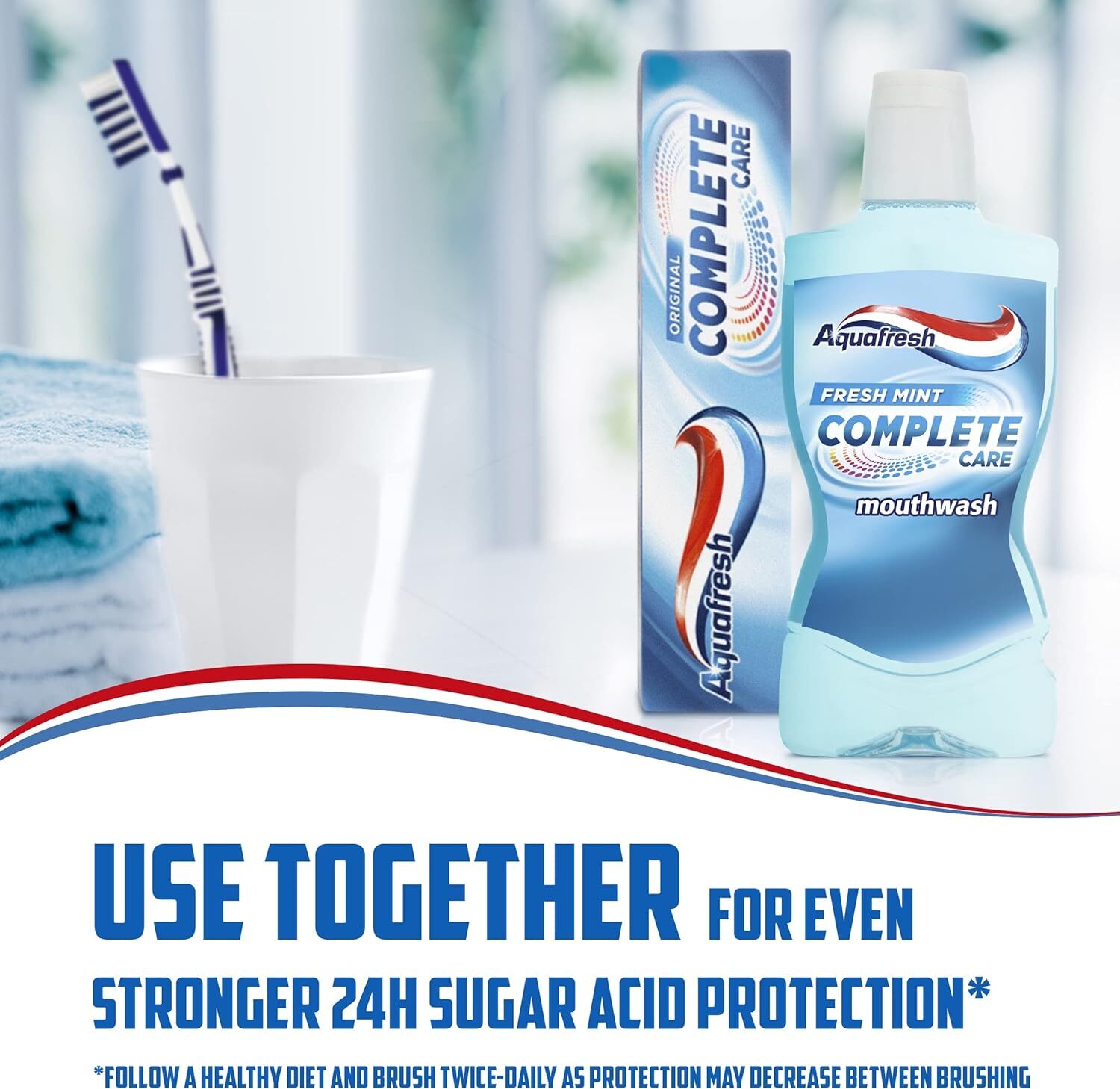 Aquafresh Complete Care Mouthwash with Fluoride, Fresh Mint, 500ml eBay
