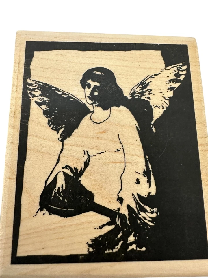 NUEVO ÁNGEL ANGELIC MUJERES SELLOS DE MADERA artesanía álbumes de recortes fabricación de tarjetas ARTE Foto 3 de 4