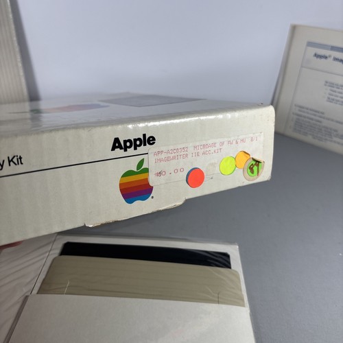 Vintage Apple II Imagewriter Accessory Kit Complete With Manuals CIB Open Box - Afbeelding 8 van 12