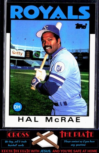1-1986 Topps Collector's Edition (Tiffany) Hal McRae Kansas City Royals #415