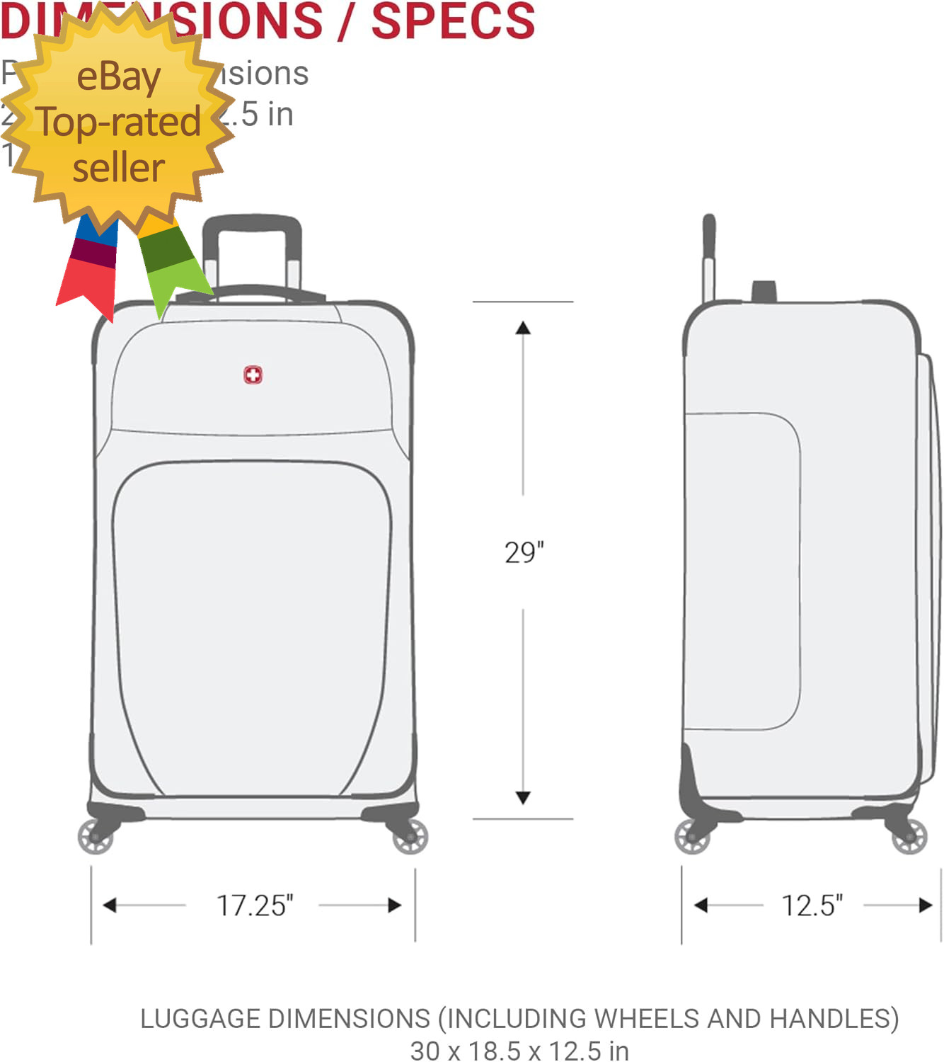 Sion Softside Expandable Luggage, Black, Checked-Large 29-Inch