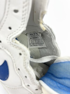 Vintage 1991 Nike Air Force 1 High White Sport Blue Sz 4.5Y 