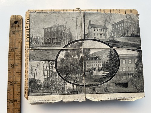 ALTES MÄHRISCHES ARCHIV BETHLEHEM PA DRUCKBLOCK LOKALGEBÄUDE ZEITUNG - Bild 1 von 10