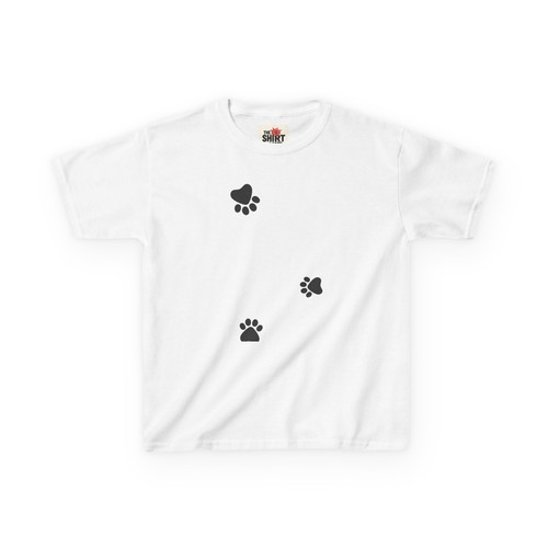 Cute Cat Lover Kids T-Shirt, Pet Paw Print Tee, Gifts for Cat Lovers, Birthday - Picture 2 of 8