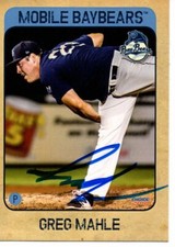 Greg Mahle 2018 Mobile BayBears Signed Card