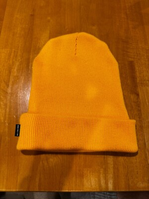 IsecaI Beanie Brown×Yellow Bro Mac Yellow Beanie Hat Chamblack Sanforized Unisex One