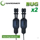 Gardner Tackle Nano Bug Bite Indicators Black (Set of 2) - Carp Fishing Bobbins