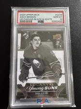 2023-24 Upper Deck Young Guns Canvas Black & White #C239 Zach Benson PSA 10