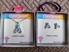 Care Bear Grumpy Necklace And Earrings