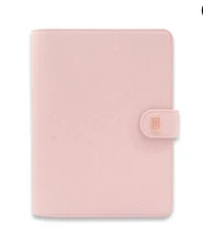 NEW NOTIQ Rosebut Saffiano Personal Sz A6 Agenda Cover Rose Gold Rings 3 Inserts