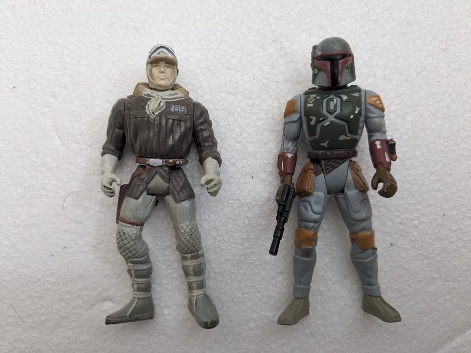 LOT 2 FIGURINES STAR WARS VINTAGE Kenner 1996 Han Solo - Boba Fet - Photo 1/3