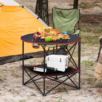Camping Table Portable Travel Table Round Picnic Outdoor Dining Table Fold  Table UK
