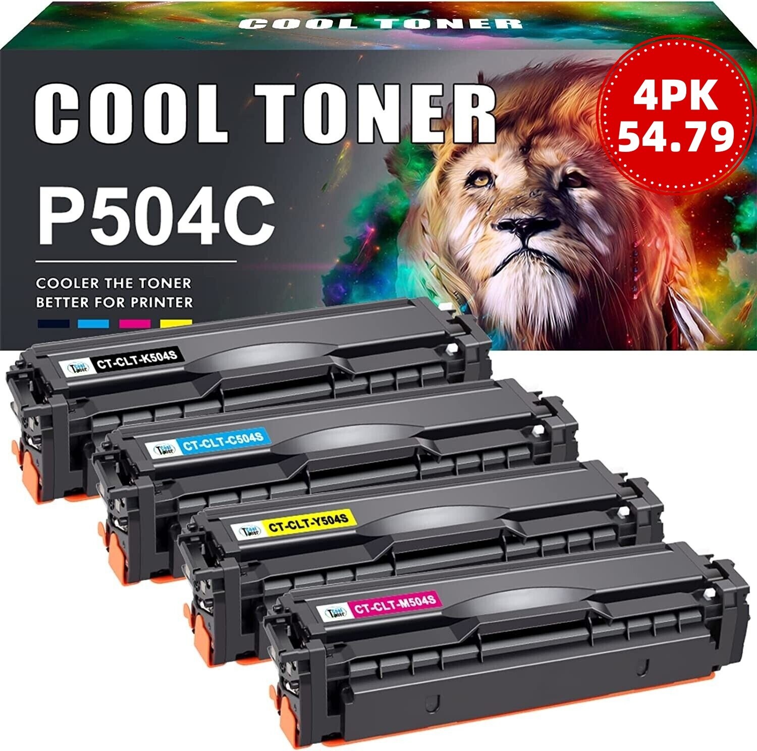 4 toner XXL per Samsung Xpress C1810 C1810 W C1860FW cartuccia CLT 504S 504S