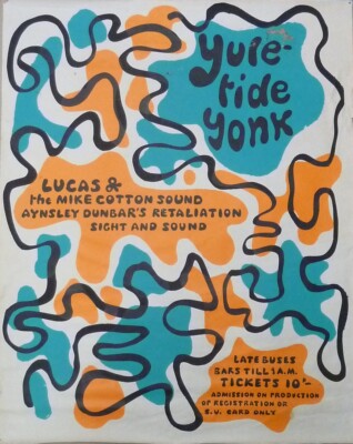 LANCASTER UNIVERSITY 'Yuletide Yonk' Mike Cotton Aynsley Dunbar Poster 1967