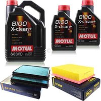 7L Inspektionspaket Set Motul 8100 X-Clean+ 5W-30 MotoröL SCT Filter 11374491