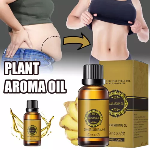 Aceite de jengibre drenaje abdominal pérdida de peso esencia de masaje corporal linfático 10 ml/30 ml... - Foto 5 de 13