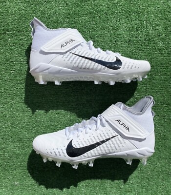 Nike Alpha Menace Pro 2 Mid Football Cleats White Platinum  display picture 2