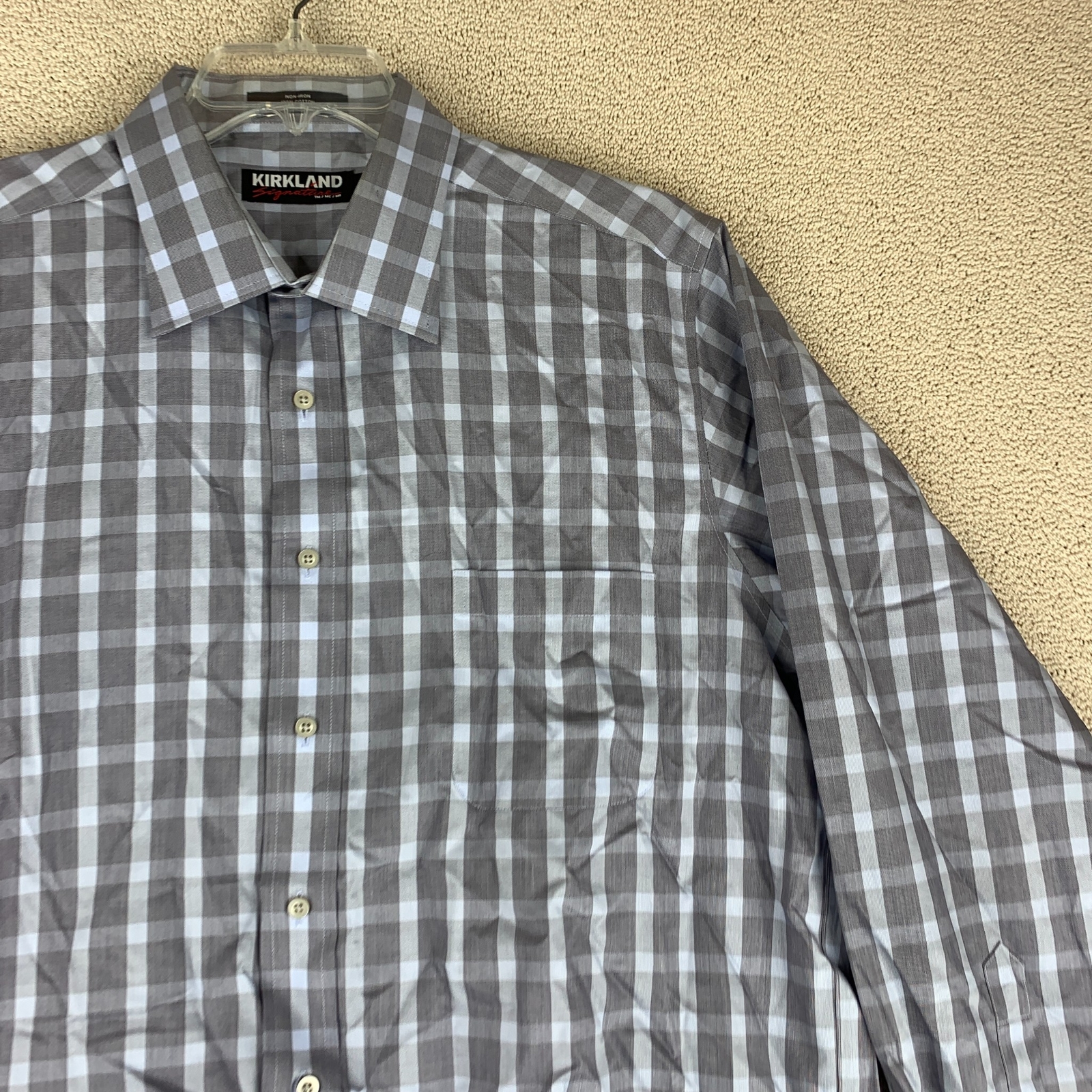 Kirkland Signature NonIron Button Up Shirt Men's XL … Gem