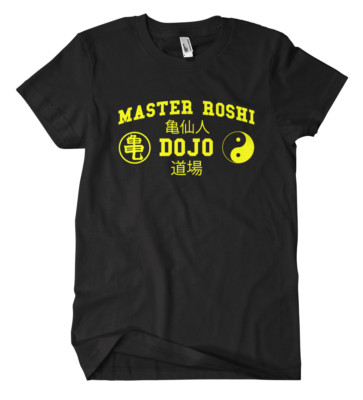 Master Roshi Dojo T-Shirt Dragonball Son Guko Fun Kult Capsule Corps Manga Anime