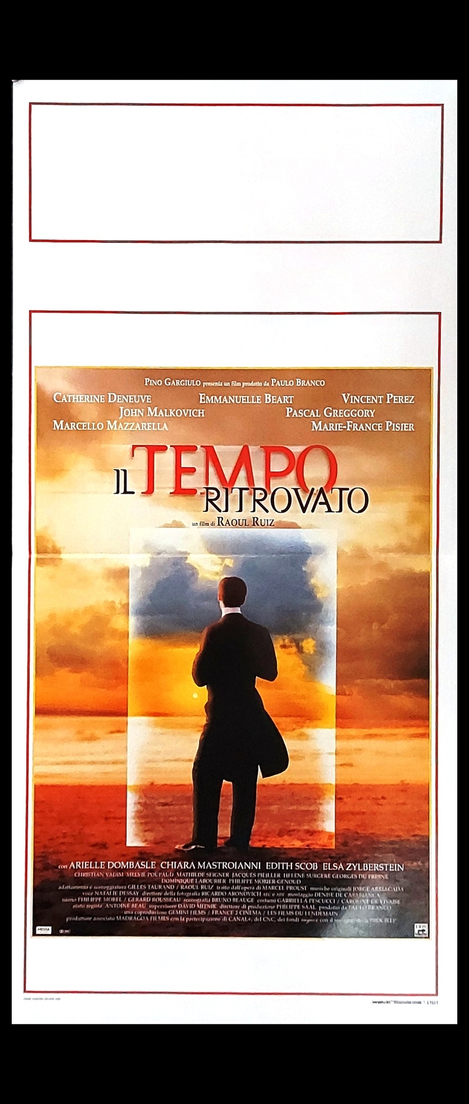 Locandina originale film Il tempo ritrovato (1998) - Regia di Raúl Ruiz