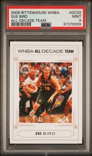 2006 Rittenhouse WNBA All-Decade Team Sue Bird PSA 9 UCONN Huskies Seattle Storm