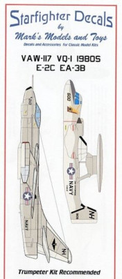 Starfighter 350-211a 1/350 E-2C EA-3B VAW-117 VQ-1 1980s Trumpeter/Tamiya Decals