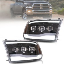 Vland Led Headlights For 09-18 Dodge Ram 1500 2500 3500 Led Wdynamic Amber Lens