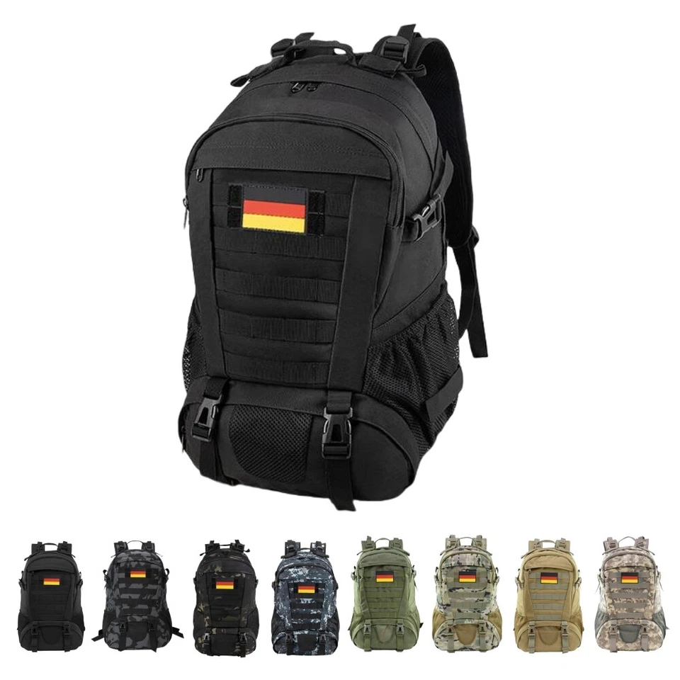 JUEACHY 30L Rucksack Herren Trekking Wanderrucksack-Sport Taktischer Molle Kampfrucksack