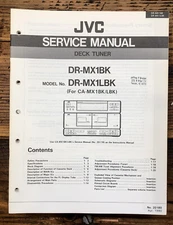 JVC DR-MX1 BK LBK Stereo  Service Manual *Original*