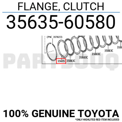 専用3 3563560580 Genuine Toyota FLANGE, CLUTCH 35635-60580 | eBay