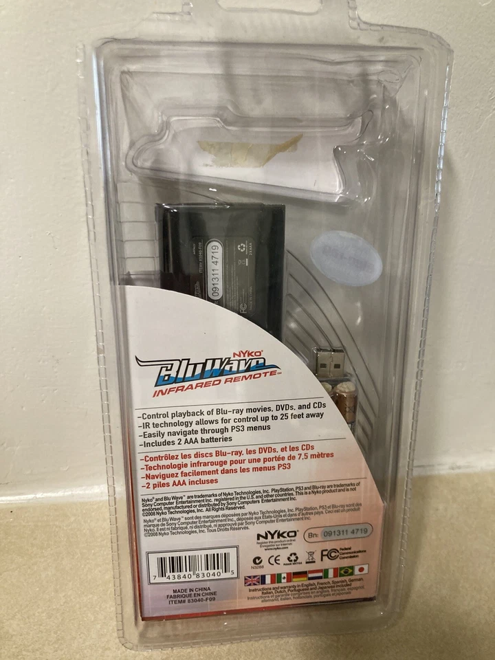 NYKO Bluwave Infrared Remote Control for Playstation 3 (PS3) Blu ray Sealed. - Image 3 of 4