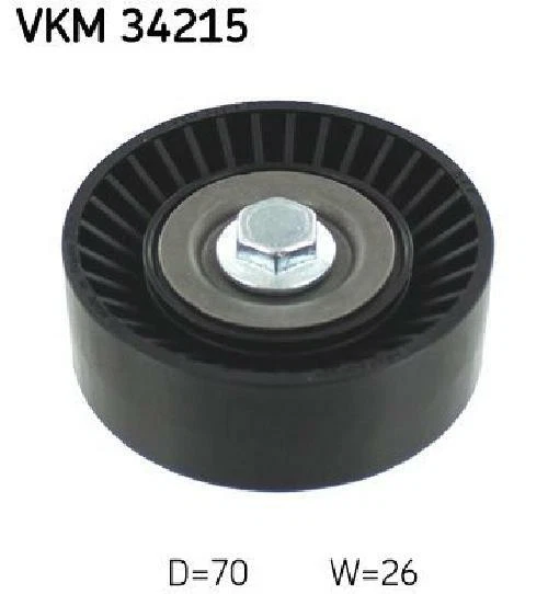Original SKF Umlenk-/Führungsrolle Keilrippenriemen VKM 34215 für Ford Volvo - Bild 1 von 1