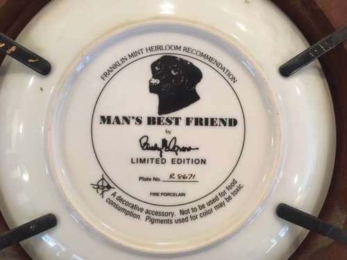 Franklin Mint Limited Edition Plate "Mans Best Friend " - Picture 2 of 4
