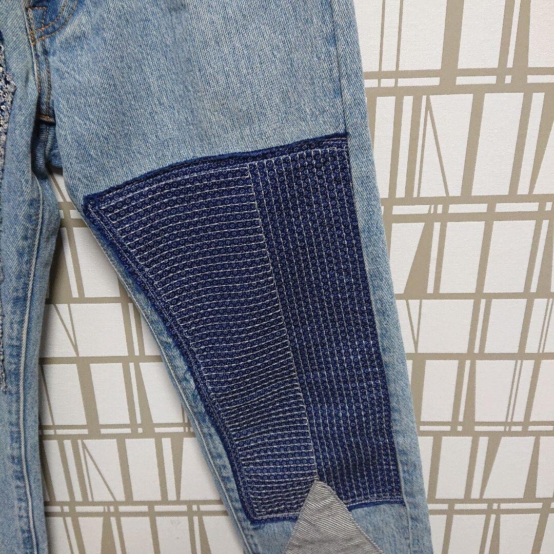 Vintage Levi's 501 Big E Patchwork Custom Denim J… - image 9