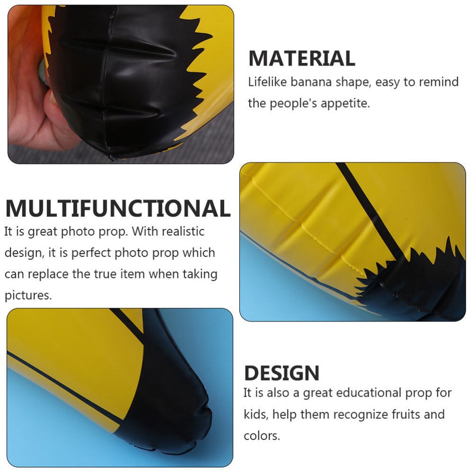 4 Pcs Floating Pool Banana Swimming Movie Theater Inflatable Yellow Toy Child eBay