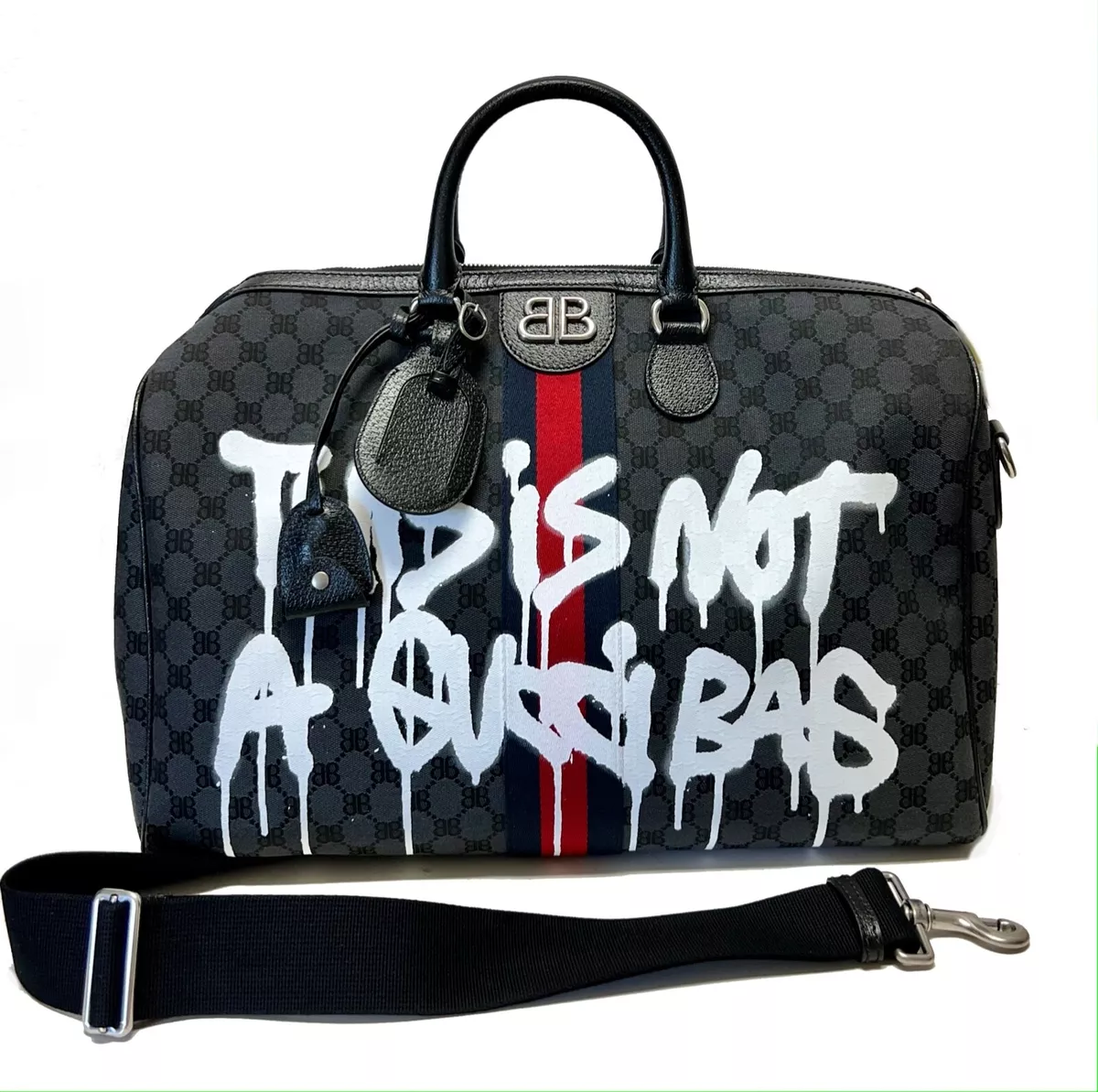 Gucci x Balenciaga The Hacker Project Graffiti Medium Duffle Bag