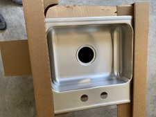 Stainless Steel Sinks, 18 Gauge, 2 Holes Single Bowl Drop In Deep Almost FREE