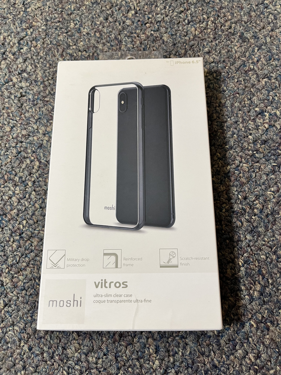 Apple iPhone XS Max Moshi Vitros ultra slim clear case with black edges |  eBay