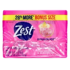Pack of 6 Zest Indulgence Deodorant Bar Soap Bars Lush Orchid & Almond